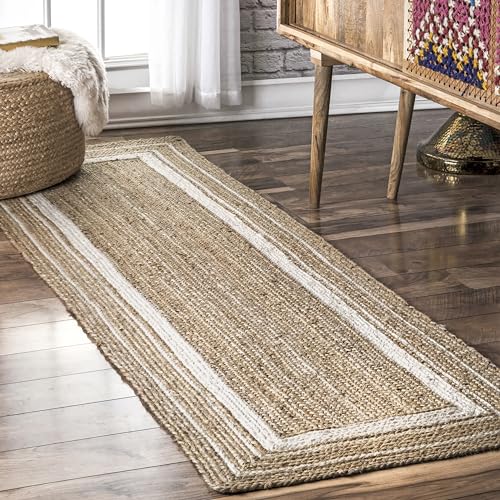 nuLOOM Rikki Coastal Braided Jute Runner Rug, 2' 6" x 10', Off-white - color: Off White, size: 2'6" x 10' (Runner)