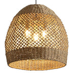 19.7" Boho Rattan Chandelier Fixture,3-Light Farmhouse Wicker Hand Woven Ceiling Hanging Chandeliers of Living Room Dining Room Kitchen Island Hallway - size: 3-Light 19.7 inch