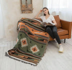 Lqprom Southwest Throw Blankets Aztec Southwestern Throws Cover Boho Native American Blankets for Gift Sofa Table Bed Living Room Decor Outdoor Camping Picnic Tent Beach Car Traveling 51"x63"
