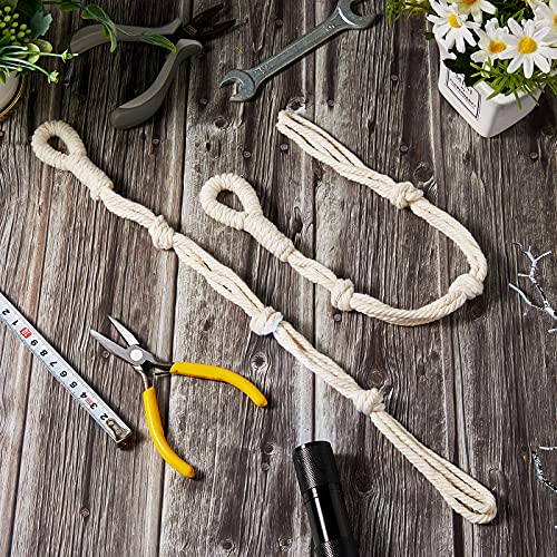 4 Pcs Hanging Plant Extender Macrame Plant Hanger Extender Large Hanging Rope for Spring Wall Holders Indoor Outdoor Home Decor