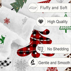 Christmas Throw Blanket Xmas Tree Decor Cozy Fuzzy Warm Winter Super Soft Blankets for Couch Sofa 60 x 80 inch