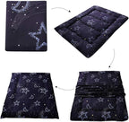 MAXYOYO Japanese Futon Mattress Floor Mattress Sleeping Pad Foldable Bed Roll Up Camping Cushion Floor Lounger Bed Couches and Sofas Couch Topper, Moon and Star, Queen Size