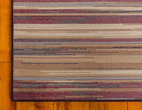 Unique Loom Barista Collection Area Rug - Icatu (4' 1" x 6' 1" Rectangle, Beige/ Brown) - size: 4'1" x 6'1" (Rectangular)
