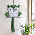 ACEDSGN Macrame Owl Wall Hanging Boho Hippy Decor, Handmade Tapestry Fiber Art Wall Decor for Nursery Bedroom Living Room, Sustainable Gift for Owl Lovers & Nature Fans