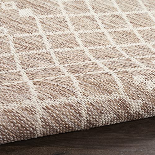 Nourison Home Positano Beige 7' x 10' Area Rug - Easy Clean, Non Shedding, Bed Room, Living Room, Dining Room, Kitchen (7' x 10') - color: Beige, size: 7' x 10' (Rectangular)