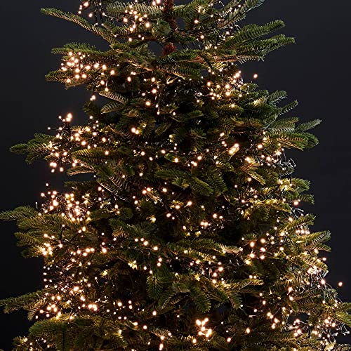 Dazzle Bright Christmas String Lights, 100 LED 33 FT Connectable Fairy Lights with 8 Modes, Waterproof Christmas Decorations for Indoor Outdoor Holiday Party Home Tree Decor (Warm White) - color: Warm White