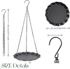 Hanging Planter for Indoor Outdoor, Plant Hanger, Hanging Plant Holder, Plant Pot Shelf Basket for Window Wall Ceiling Garden with Chains and Hooks, 2Pcs (Wavy Round)