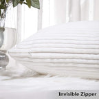 Home Brilliant Oblong Throw Pillow Covers 12x20 Striped Corduroy Rectangle Pillow Covers for Spring Decor Couch Lumbar Cushion Covers, 12 x 20 inch, Pure White