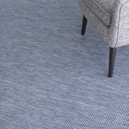 Nourison Home Positano Navy Blue 2'2" x 10' Area Rug - Easy Clean, Non Shedding, Bed Room, Living Room, Dining Room, Kitchen (10' Runner) - color: Navy Blue, size: 2'2" x 10' (Runner)