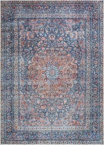 Bloom Rugs Washable Non-Slip 2' x 3' Rug - Multicolor Traditional Medallion Area Rug for Living Room, Bedroom, Dining Room, and Kitchen - Exact Size: 2' x 3' - color: Multi Color, size: 2' x 3' (Rectangular)