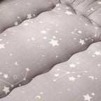 MAXYOYO Grey Constellation Japanese Floor Futon Mattress, Tatami Floor Mat Portable Camping Mattress Kids Sleeping Pad Foldable Rolling Up Floor Lounger Couch Bed with Mattress Protector, Twin