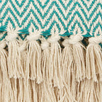 DII Chevron Throw Collection Handloomed Cotton, 50x60, Teal - color: Teal, size: 50x60"
