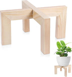 Plant Stand, Indoor/Outdoor Wood Plant Holder, Single Flower Pot Stand, Sturdy Planter Stands, Fit 5-12 Inch Pots