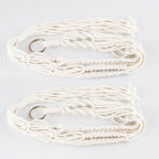 Macrame Plant Hanger, 2 Pack Plant Hanger, Cotton Rope Plant Hangers Indoor Outdoor, 4 Legs Plant Hanger Brackets, Flower Pot Hanging Plant Holder for Home Decorations (White) (40 Inch)