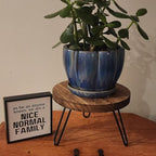 Wood Plant Stand Indoor Outdoor, 8'' Wooden Planter Stands Fit 5-10 Inch Pot, Plant Stool Flower Pot Stand Gardening Display Pedestals for Decor Living Room Balcony, Office, Patio