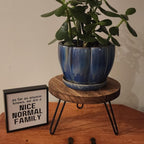 Wood Plant Stand Indoor Outdoor, 12'' Wooden Planter Stands Fit 5-15 Inch Pot, Plant Stool Flower Pot Stand Gardening Display Pedestals for Decor Living Room Balcony, Office, Patio - size: Large