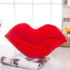 LEVINIS Red Lip Shape Throw Pillows Soft Velvet Decorative Reversible Pillow Cushion for Bed Couch Office 23.6 x 13.6 Inch