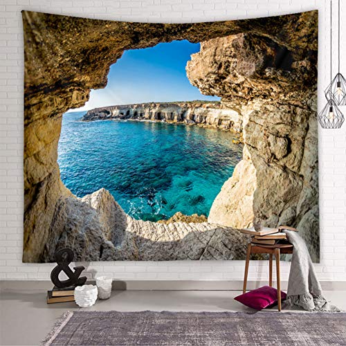 Llamazing Forest Home Decor Tapestry - Living Room Bedroom Decoration Curtain - Magic Landscape (Sea, 78''L60''W) - color: Sea, size: 78"L x 60"W