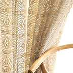 Rustic Crochet Curtains for Living Room Farmhouse Hollow Knitted Lace Curtain Panels for Bedroom Rod Pocket Boho Cotton Window Drapes for Doorway 1 Panel W39 X L71 Inch - size: 39"W x 71"L (Pack of 1)