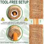 Soupiar 2 Pack 22 Inch Stackable Moss Pole - Thick & Sturdy Natural Coir Totem Plant Support & Garden Stakes for Monstera & Pothos, Indoor Climbing Vining Houseplants, 38" H Max - color: 2*22 inch