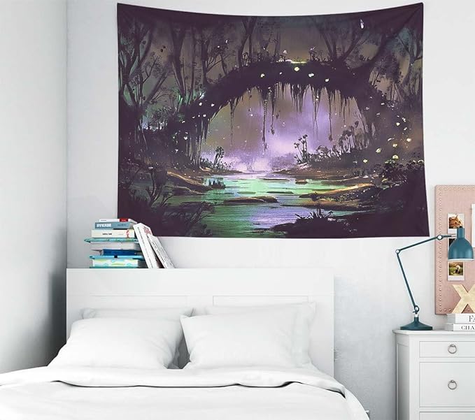 EMMTEEY Horror Tapestry Halloween Tree 60X40 Inch Small Tapestry Wall Art Hanging Tapetries for Bedroom Living Room Dorm Décor