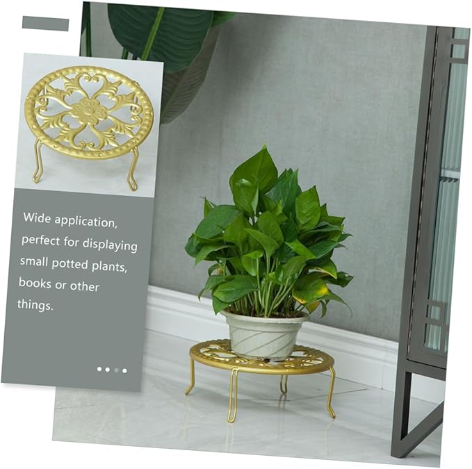 balacoo Boho Room Decor Iron Flower Pot Stand Balcony Garden Plant Display Rack