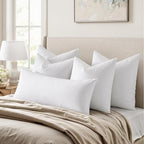 MIULEE Pillow Inserts 18x18 (Pack of 4,White), Down Feather Throw Pillow Inserts, Premium Fluffy Stuffer Throw Pillows Cotton Fabric for Sofa Bed Couch