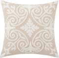vctops Embroidery Cotton Decorative Throw Pillow Cover Boho Geometric Pattern Cushion Cover for Couch Sofa Bed (Geometric F,18"x18")