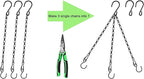 Chain for Hanging Plants,11 Inch Black Hanging Chain, Small Hanging Basket Chain Kits with Hooks for Bird Feeder Hanging Basket Extender Porch Wind Chime (Black, 11 Inch-12PCS)