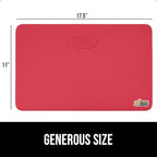 GORILLA GRIP Extra Thick Patent Pending Supportive Foam Kneeling Pad, 2 PK, Large Cushion Knee Pads for Gardening, Baby Bath, Dirt and Water Resistant, Workout and Garden Supplies, 17.5x11, Red