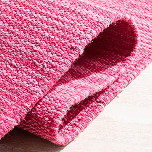 SAFAVIEH Area Rug 8x10 - Montauk Collection - Large - Red & Blue, Handmade Cotton, Boho Style, Ideal for Living Room, Bedroom, Office, Dining Space (MTK551Q) - size: 8' x 10' (Rectangular)