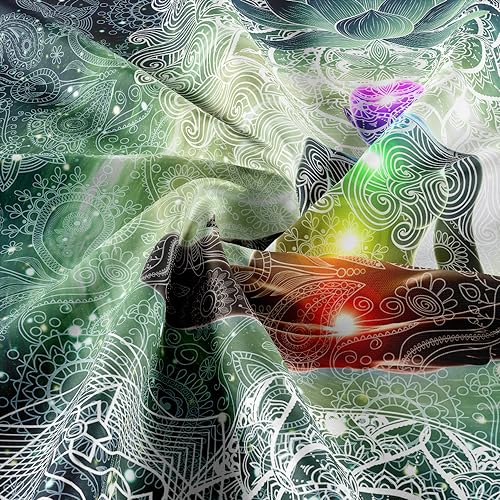 DYNH Meditation Vertical Tapestry, Yoga Decor Tapestry Wall Hanging for Bedroom, Lotus Tapestries Poster Beach Blanket College Dorm Home (40W X 60H) - size: 60"L x 40"W