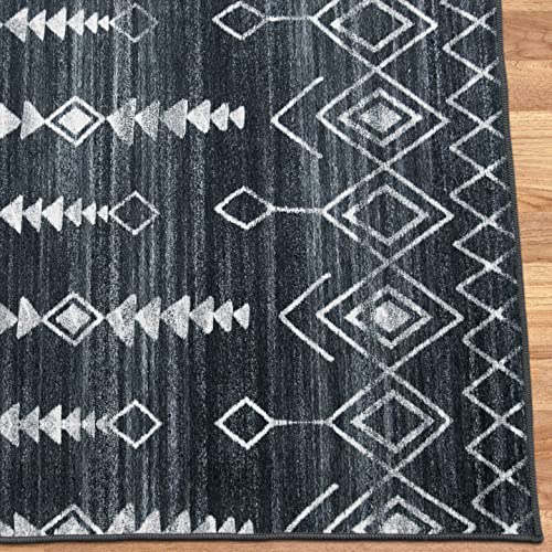 ReaLife Machine Washable Area Rug Runner - Living Room Bedroom Bathroom Kitchen Entryway Office - Padded Low Pile Stain Resistant Premium - Geometric Moroccan Diamond - Jace 3' x 5' - color: Jace, size: 3' x 5' (Rectangular)