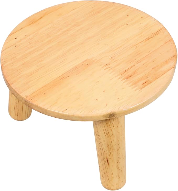 Boho Plant Stands Indoor Wooden Stool Display Stand for Home Minimalist Design