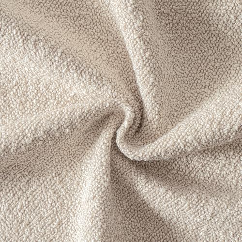 MIULEE 18x18 Inch Decorative Pillow Covers for Couch Bed Set of 2 Textured Boucle Neutral Throw Pillow Covers Oatmeal Accent Solid Pillowcases Sofa Living Room Home Decor - color: Oatmeal, size: 18" x 18" (Pack of 2)