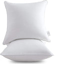 Leeden 18 x 18 Pillow Inserts (Set of 2) - Throw Pillow Inserts with 100% Cotton Cover - 18 Inch Square Decorative Pillows for Sofa, Couch, Bed and Home Decor