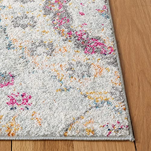 SAFAVIEH Madison Collection Runner Rug - 2'3" x 8', Grey & Gold, Boho Chic Glam Paisley Design, Non-Shedding & Easy Care, Ideal for High Traffic Areas in Living Room, Bedroom (MAD600F) - color: Grey/Gold, size: 2'3" x 8' (Runner)