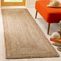 SAFAVIEH Natural Fiber Collection Runner Rug - 2'6" x 10', Natural & Ivory, Handmade Farmhouse Boho Coastal Rustic Jute, Ideal for High Traffic Areas in Living Room, Bedroom (NF885B) - size: 2'6" x 10' (Runner)
