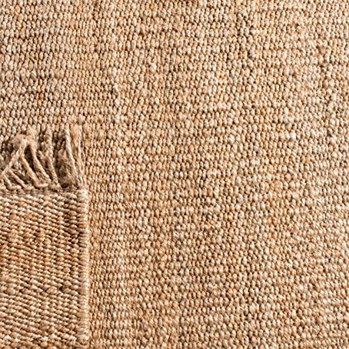 SAFAVIEH Natural Fiber Collection Runner Rug - 2'6" x 8', Natural, Handmade Boho Fringe Woven Jute, Ideal for High Traffic Areas in Living Room, Bedroom (NF368A) - color: Natural, size: 2'6" x 8' (Runner)