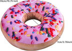 HYSEAS Round Throw Pillow 14 Inch Pink Donut, 3D Digital Print Decorative Comfortable Soft Plush Funny Food Shaped Pillow Light Weight Seat Pad Cushion for Couch, Chair, Floor, Sofa