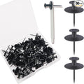 60 PCS Double Headed Picture Hanging Nails, Wall Hangers Without Nails, Thumb Tacks for Wall Hangings Picture, Renter Friendly Decor Push Pins for Tapestry Frame Art