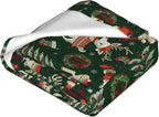 Santa Throw Blanket Soft Flannel Blanket 60"x50" in Bed Blanket Home Decor for Room Sofa Couch All Season