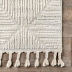 Nuloom Kerry Cream, 2'8" x 8', Geometric, Soft and Cozy, High Traffic, Stain Resistant, Easy Clean, Durable Runner for Bedroom, Living Room, Dining Space, Den, Foyer, Entryway - color: Kerry Cream, size: 2'8" x 8' (Rectangular)