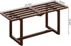 Plant Stand Indoor Outdoor, Foldable Metal Plant Shelf for Multiple Pots, Mid Century Slatted Bench for Patio Garden, Heavy Duty Capacity 330 lbs 2 Pack Coffee