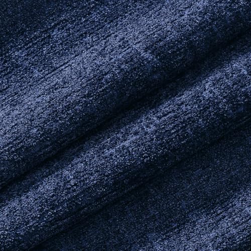 MIULEE Decorative Throw Pillow Covers 18x18 Pack of 2 Navy Blue Couch Pillow Covers Soft Cozy Textured Chenille Pillowcases for Home Decor Sofa Living Room Cushion Bedroom - color: Navy Blue, size: 18" x 18" (Pack of 2)
