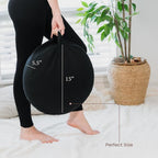 Meditation Cushion - 15" Buckwheat Pillow with Removable Cotton Cover and Carry Handle - Round Floor Cushion for Yoga, Meditation, Pilates, and Floor Sitting - Meditation Pillow by Cuvered
