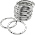 Ewparts Metal Rings 2 inch Macrame Metal Rings for Crafts for Macrame Plant Hangers Dog Collars 10 Pack 5mm Thick Welded Heavy Duty O Ring 2 in Buckle 50mm O Rings for Jewellry Making,Sewing