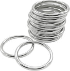 Ewparts Metal Rings 2 inch Macrame Metal Rings for Crafts for Macrame Plant Hangers Dog Collars 10 Pack 5mm Thick Welded Heavy Duty O Ring 2 in Buckle 50mm O Rings for Jewellry Making,Sewing