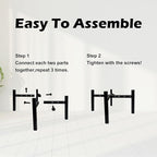4 Pcs Mini 4Legs Adjustable Metal Plant Stand for 5"-10" Plant Pot – Indoor & Outdoor (Black, 4 Pcs)