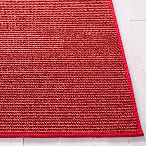 Martha Stewart x SAFAVIEH Area Rug Collection - 2'3" x 8' Runner, Red, Sisal & Jute, Farmhouse Style, Ideal for Living Room, Bedroom, Foyer, Hallway (MSR9501Q) - color: Red, size: 2'3" x 8' (Runner)